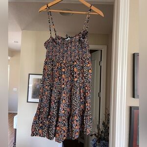 Floral Smocked Dress with Spaghetti Straps